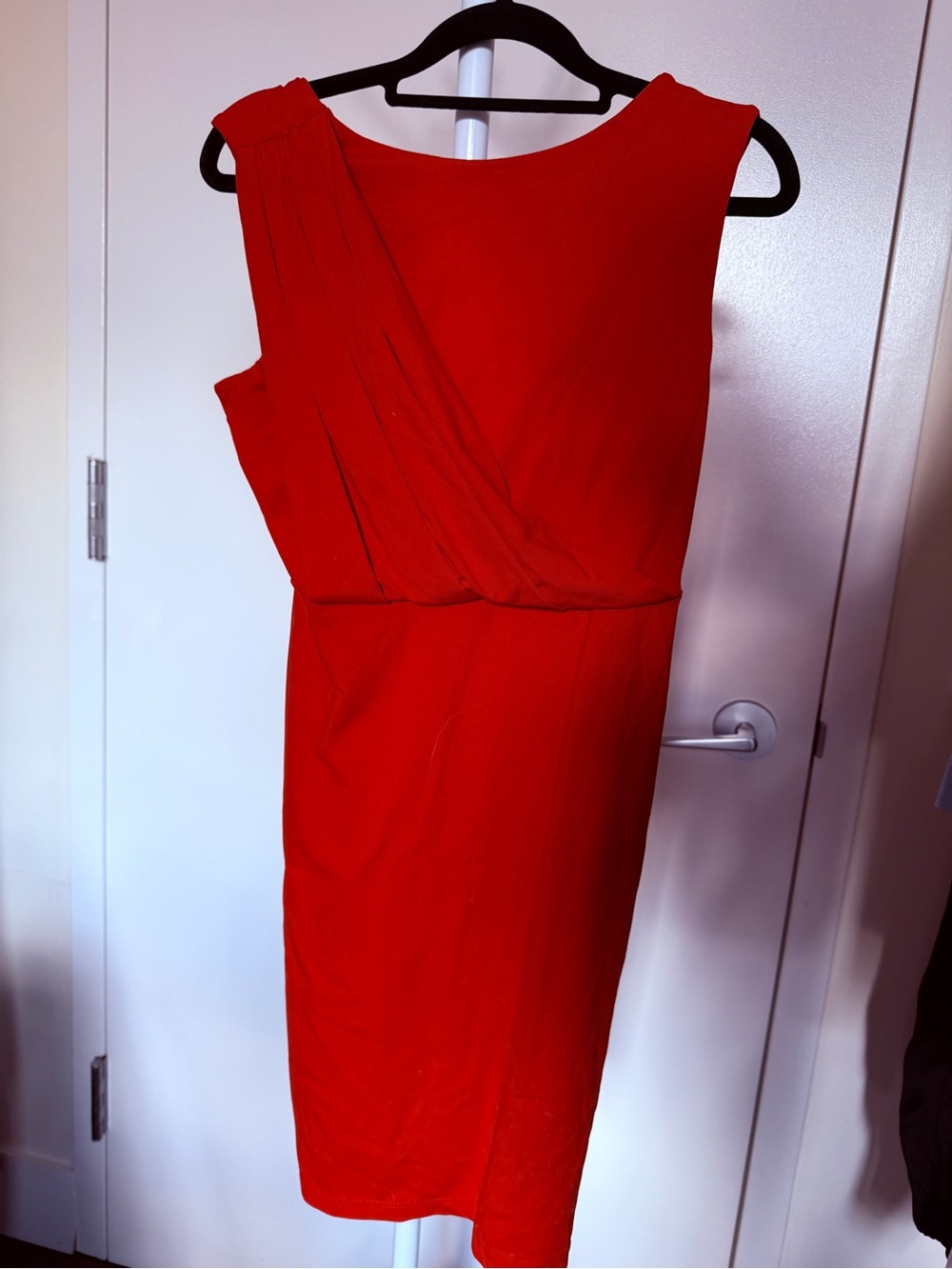 Susana Monaco Red Sleeveless Midi Sheath Dress